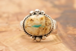 Native American Jewelry Boulder Turquoise Sterling Silver Ring